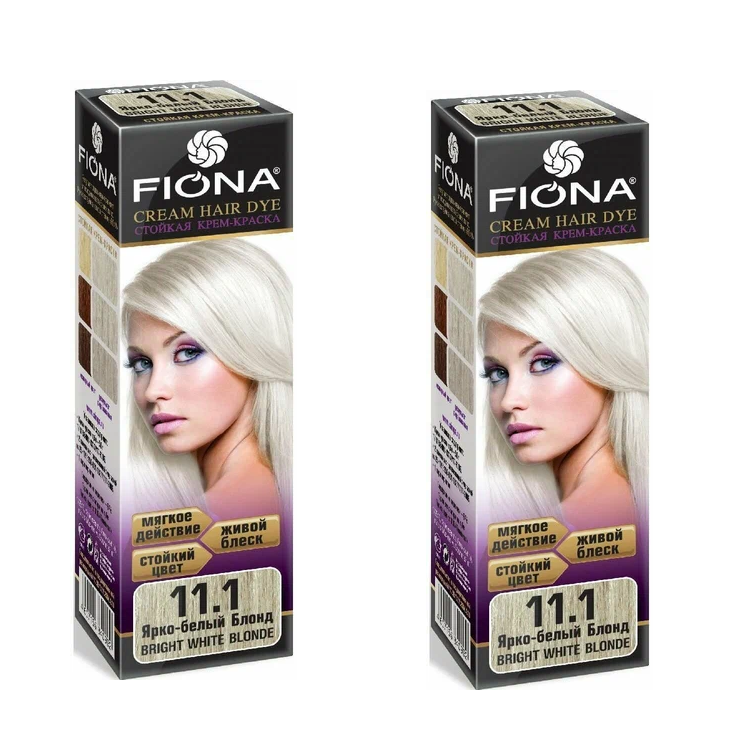 

Крем-краска для волос Fiona тон 11.1 Ярко белый блонд 2 уп