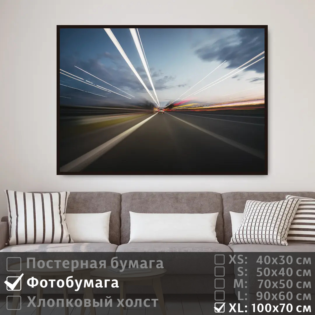 

Постер на фотобумаге ПолиЦентр Скорость на дороге 100х70 см, СкоростьНаДороге1