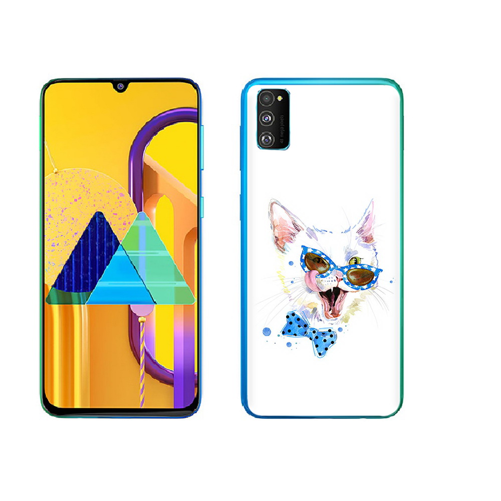

Чехол MyPads Tocco для Samsung Galaxy M23 белый кот (PT227329.604.229), Прозрачный, Tocco