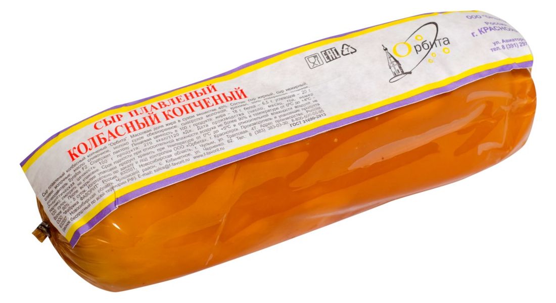 

Плавленый сыр Орбита Колбасный копченый 40% 500 г