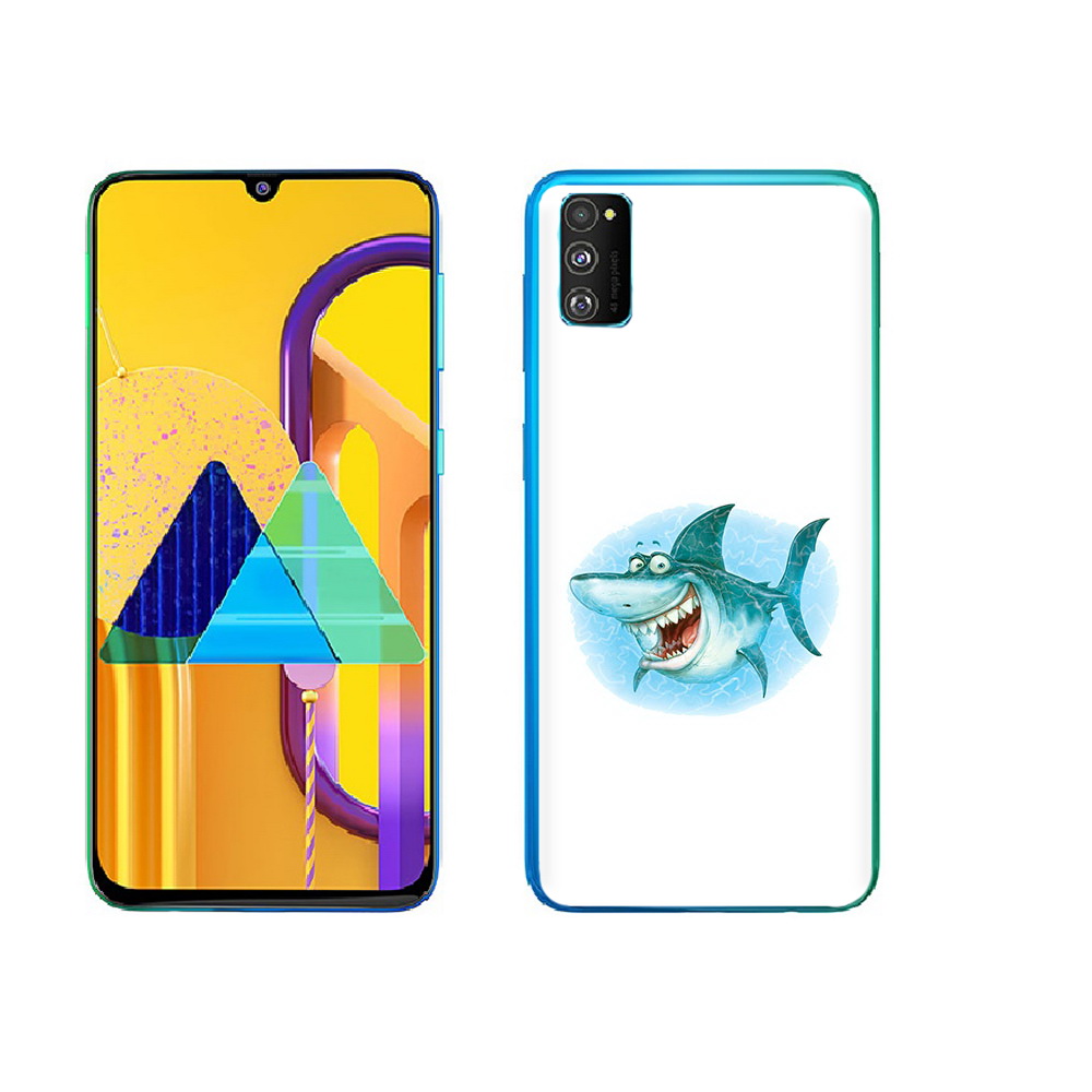 

Чехол MyPads Tocco для Samsung Galaxy M23 веселая акула (PT227329.604.261), Прозрачный, Tocco