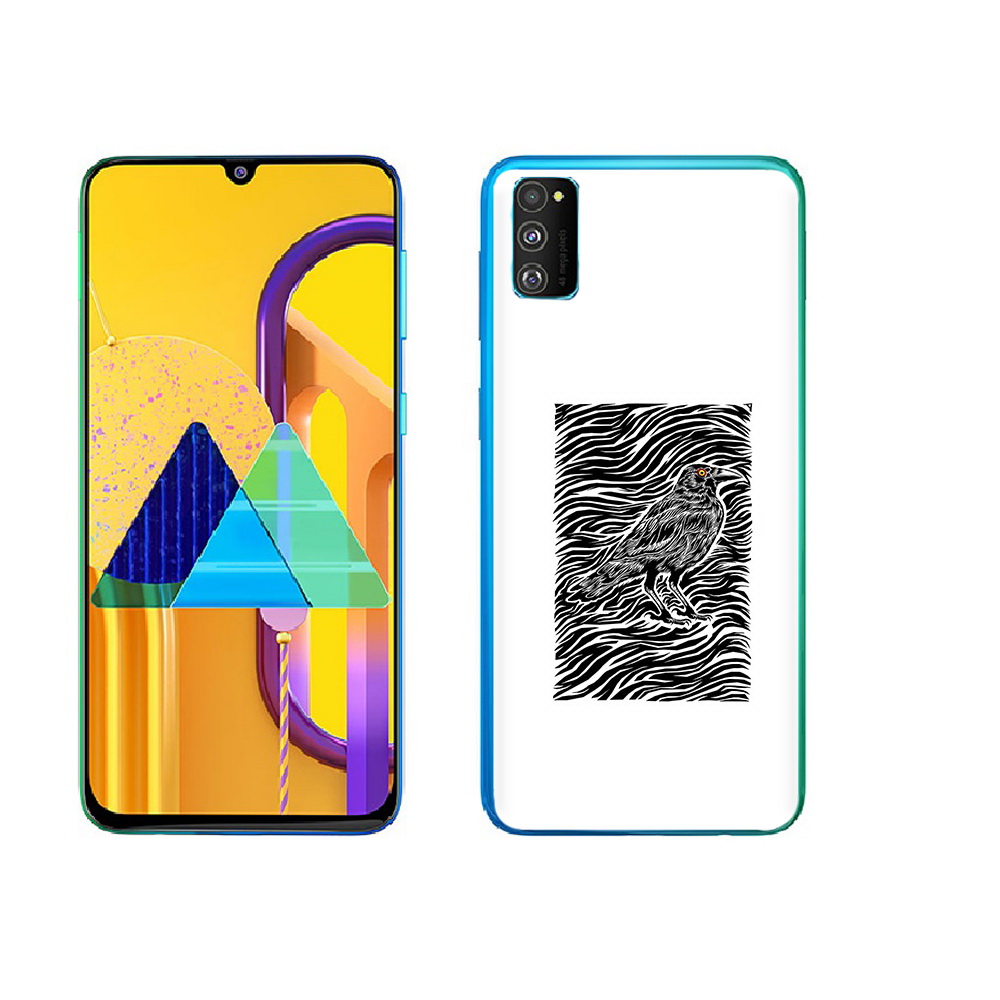 

Чехол MyPads Tocco для Samsung Galaxy M23 ворон в абстракции (PT227329.604.272), Прозрачный, Tocco