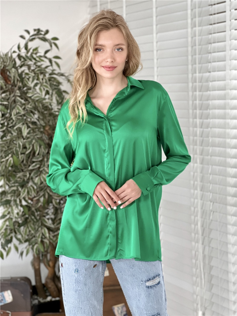 

Рубашка женская Miss Poem 3020 зеленая S (доставка из-за рубежа), 3020