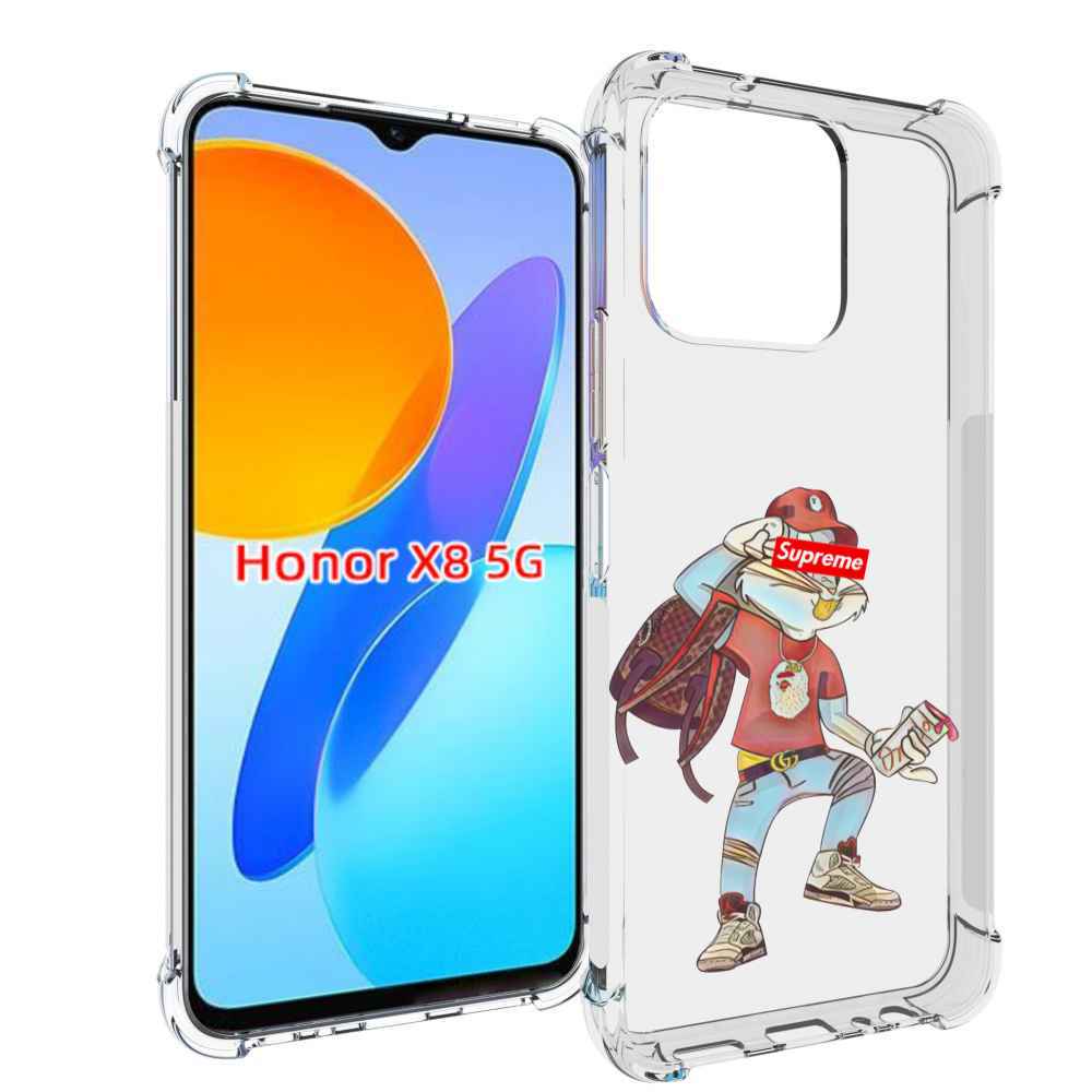 

Чехол MyPads моднявый-заяц детский для Honor X8 5G, Прозрачный, Tocco