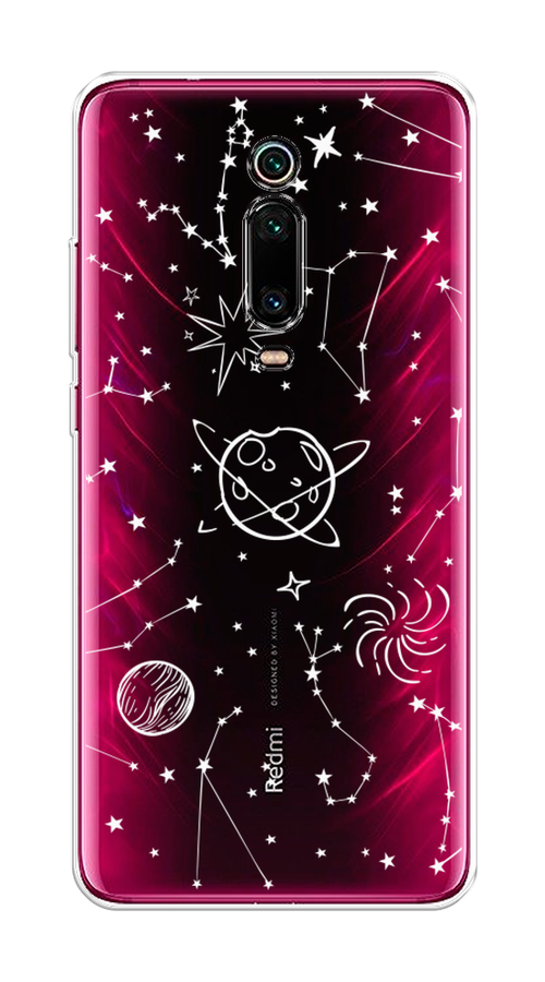 

Чехол на Xiaomi Mi 9T"Планеты в космосе", Белый, 35750-2