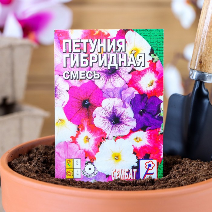 

Семена цветов Петуния "Сембат", "Гибридная смесь", однолетник, 0,05 г
