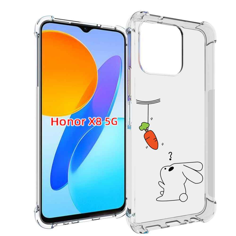 Чехол MyPads морковка детский для Honor X8 5G