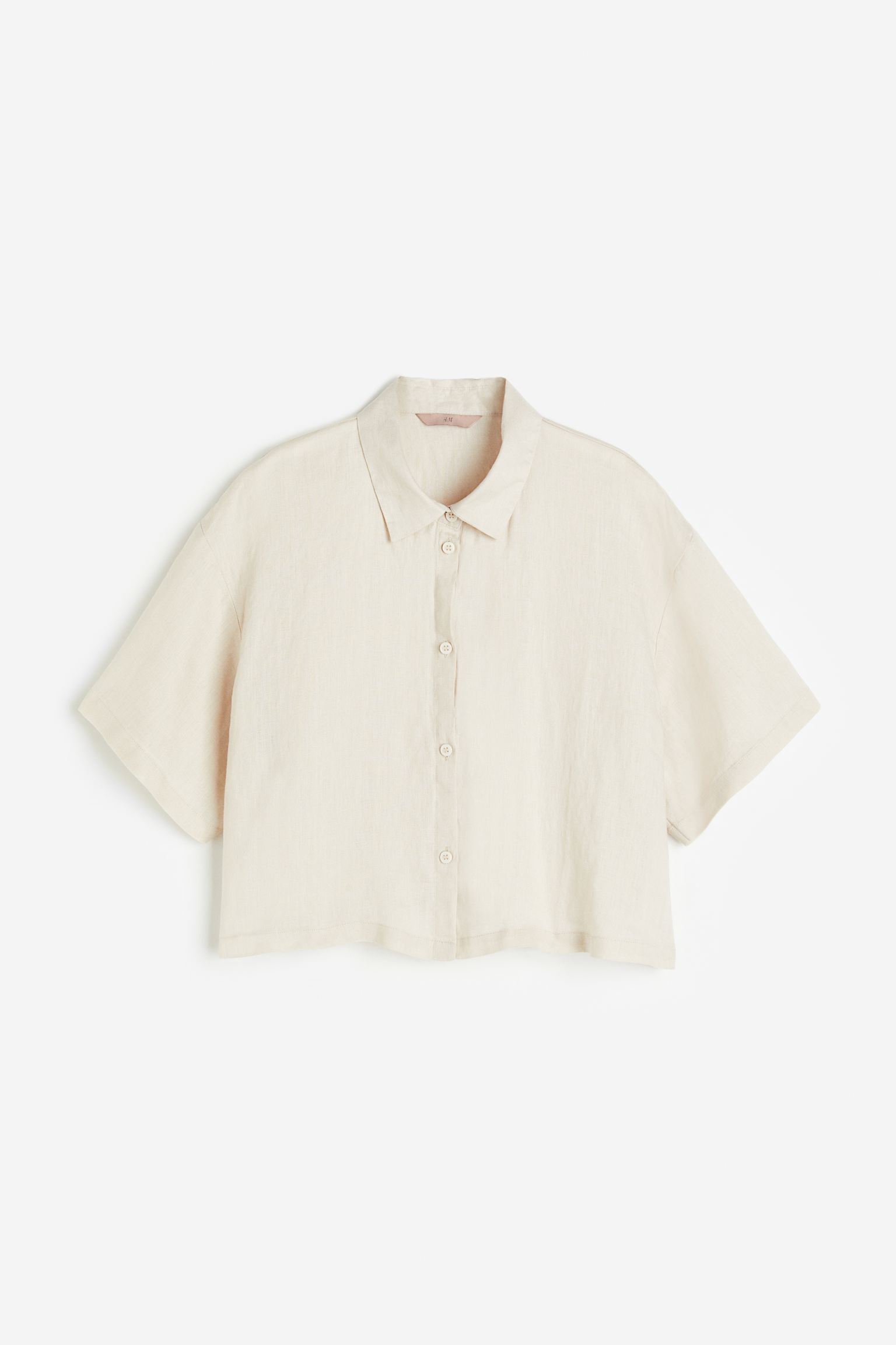Рубашка женская H&M 1168432001 бежевая S (доставка из-за рубежа)