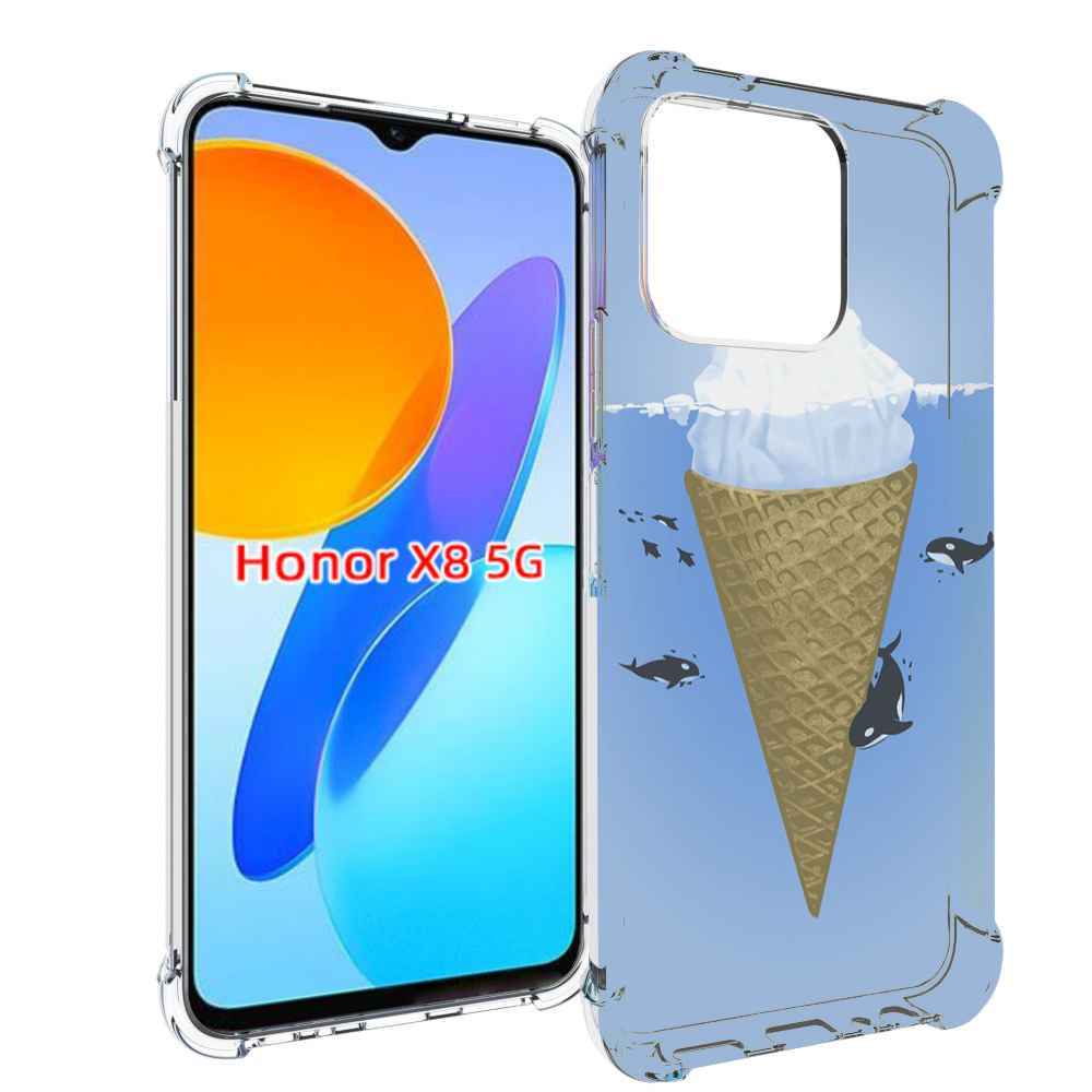 

Чехол MyPads мороженное-у-косаток для Honor X8 5G, Прозрачный, Tocco