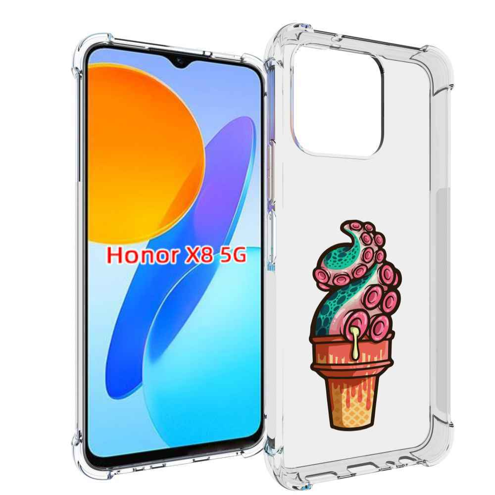 

Чехол MyPads мороженное для Honor X8 5G, Прозрачный, Tocco