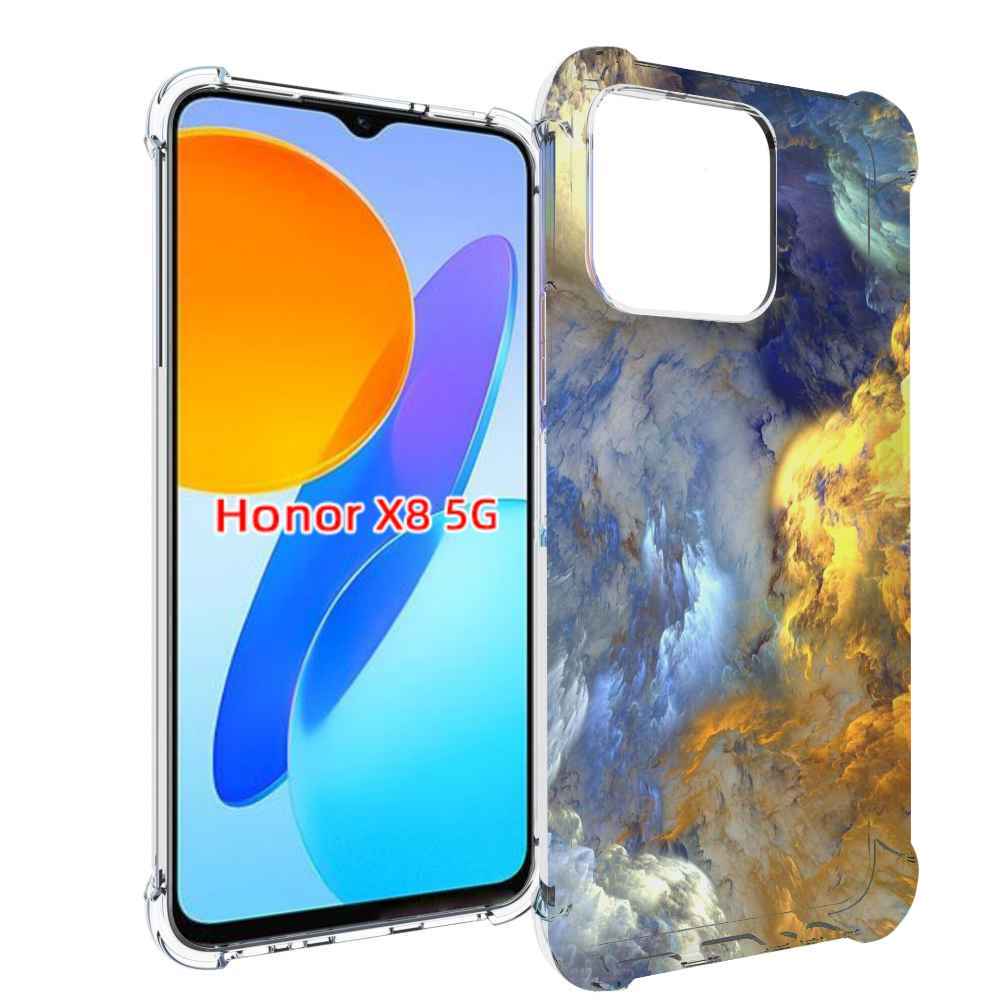 

Чехол MyPads мраморное небо для Honor X8 5G, Прозрачный, Tocco
