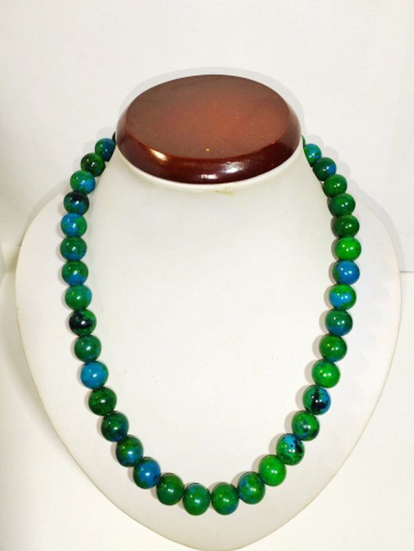 

Бусы из стали 50 см Красота камня Хризоколла пресс., хризоколла, Хризоколла пресс.