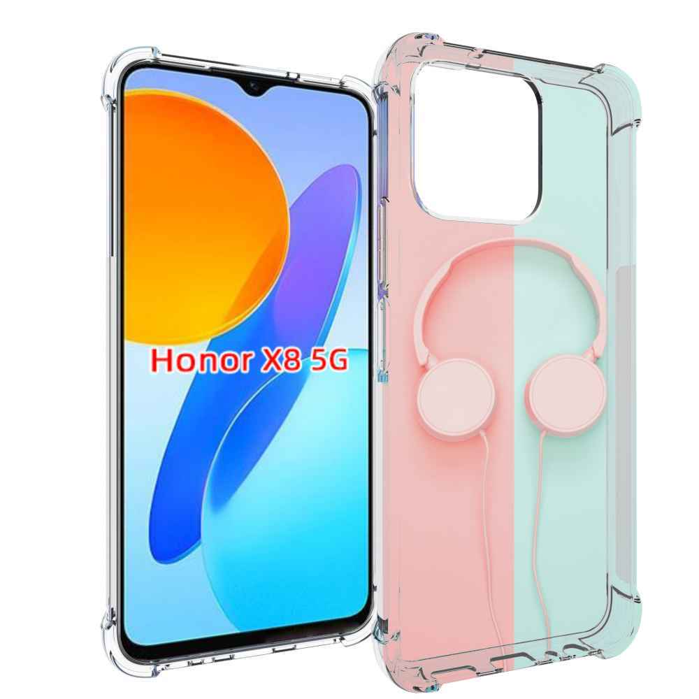 

Чехол MyPads наушники-минимализм для Honor X8 5G, Прозрачный, Tocco