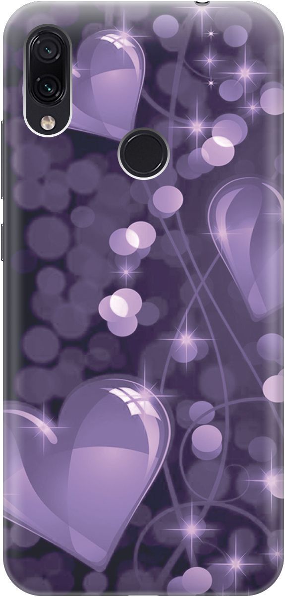 

Чехол на Xiaomi Redmi Note 7 "Любовь в фиолетовом цвете", Фиолетовый;черный, 4139