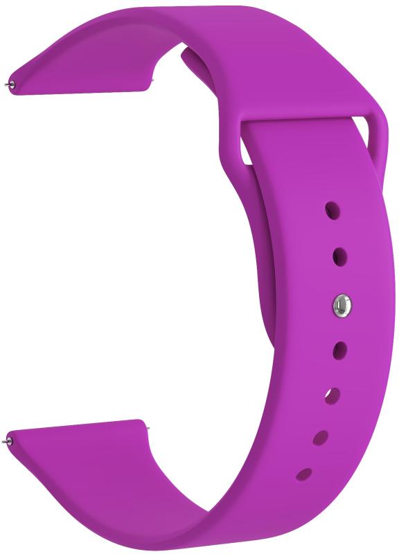 

Ремешок силиконовый GSMIN Sport Band Lite 22 для Elari KidPhone "Ну погоди" (Розовый), Белый
