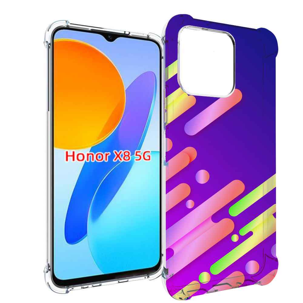 

Чехол MyPads неоновый-фон для Honor X8 5G, Прозрачный, Tocco