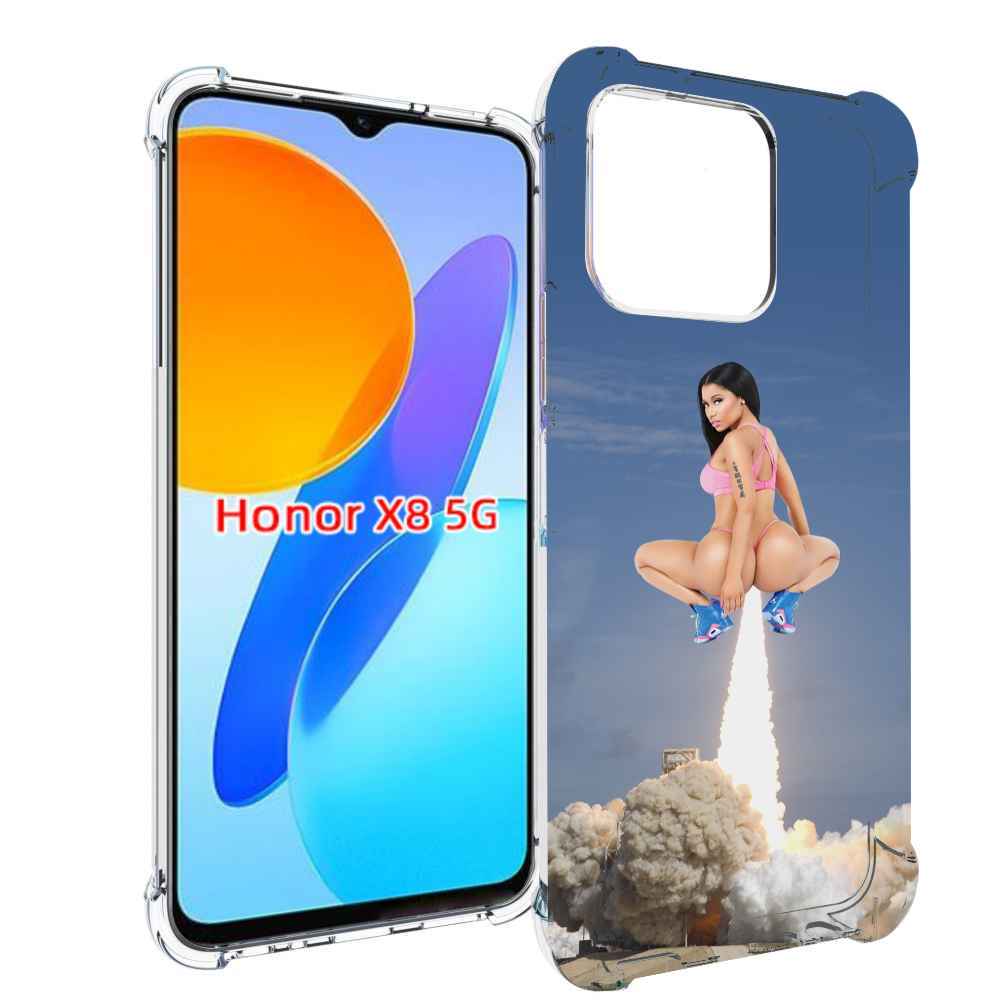 

Чехол MyPads ники-минаж-ракета детский для Honor X8 5G, Прозрачный, Tocco