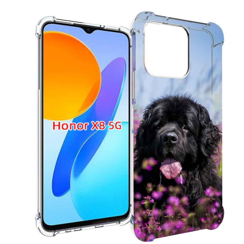 

Чехол MyPads ньюфаундлед для Honor X8 5G, Прозрачный, Tocco