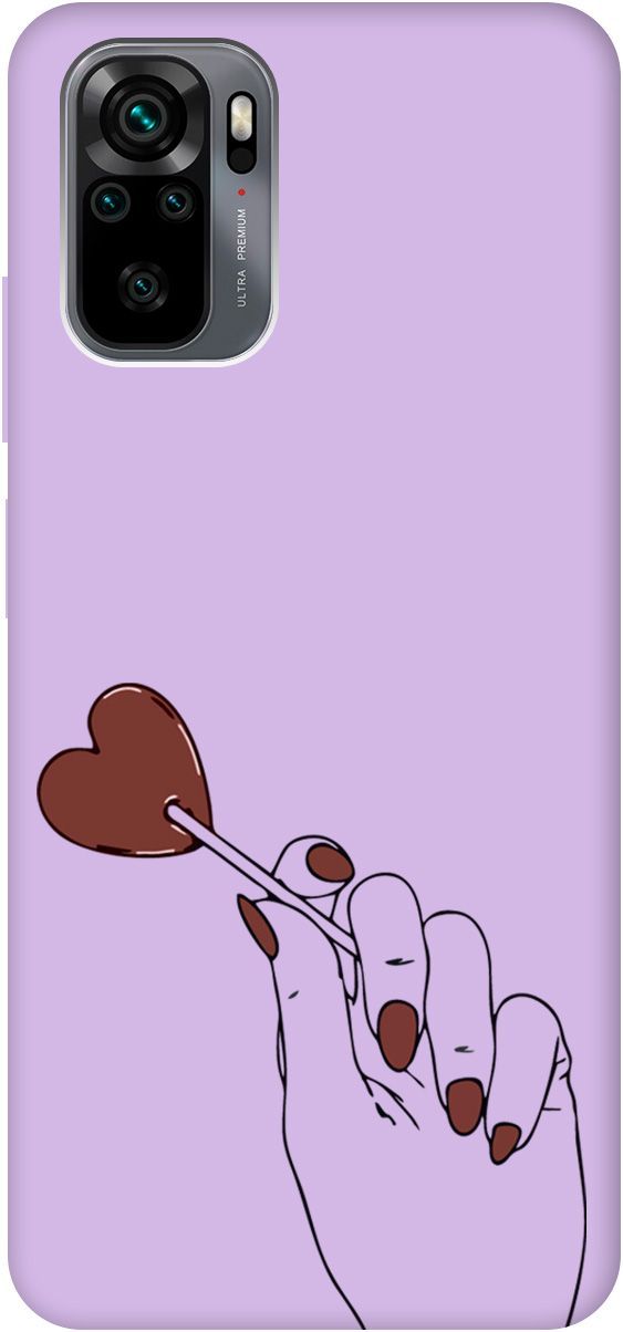 

Чехол на Xiaomi Redmi Note 10 "Heartbreaker" сиреневый, Фиолетовый;красный, 2634