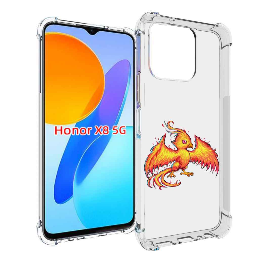 

Чехол MyPads огненная-птичка для Honor X8 5G, Прозрачный, Tocco