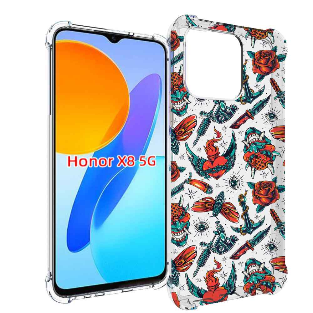 

Чехол MyPads олд-скул-пак для Honor X8 5G, Прозрачный, Tocco
