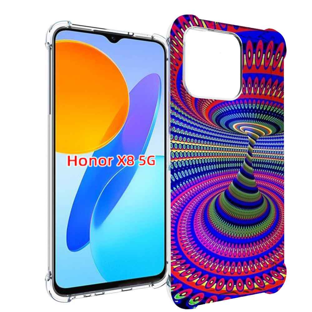 

Чехол MyPads оптическая иллюзия для Honor X8 5G, Прозрачный, Tocco
