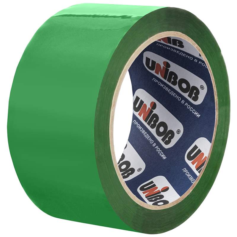 Клейкая лента упаковочная UNIBOB, 48мм х 66м., арт. 285288 - (6 шт.) изолента unibob пвх зеленая 19 мм 20 м