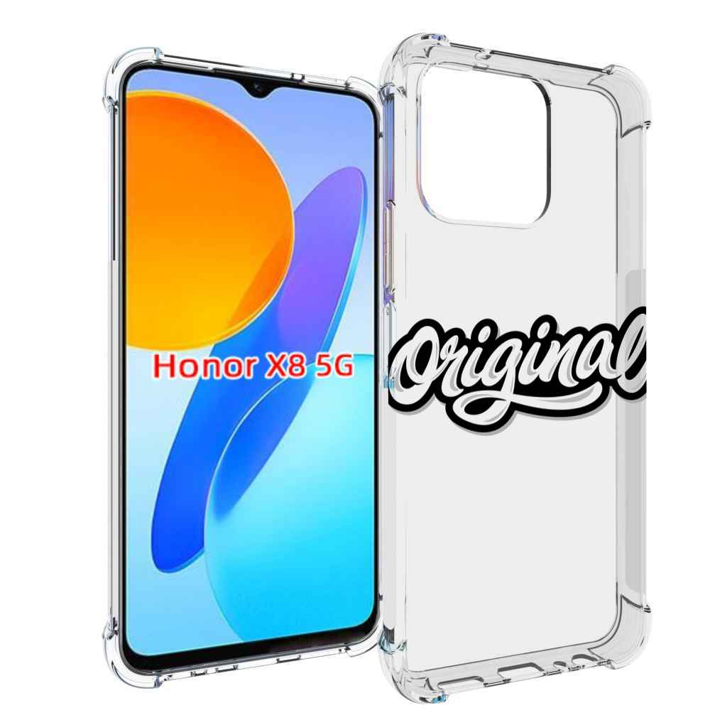

Чехол MyPads оригинал-надпись для Honor X8 5G, Прозрачный, Tocco