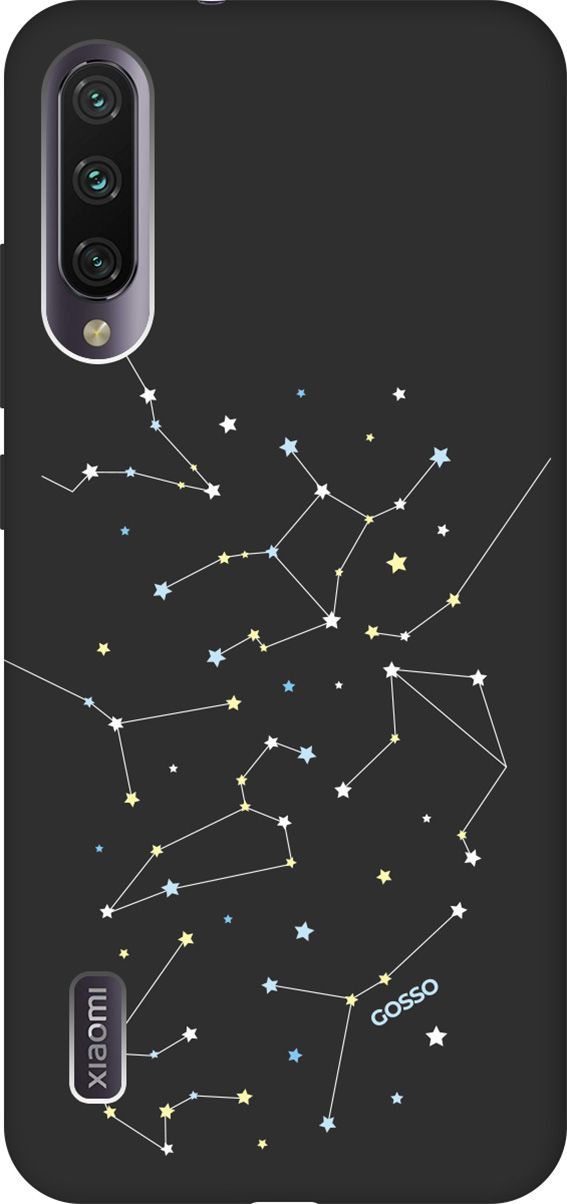 

Чехол на Xiaomi Mi A3 "Constellations" черный, Черный;белый, 638