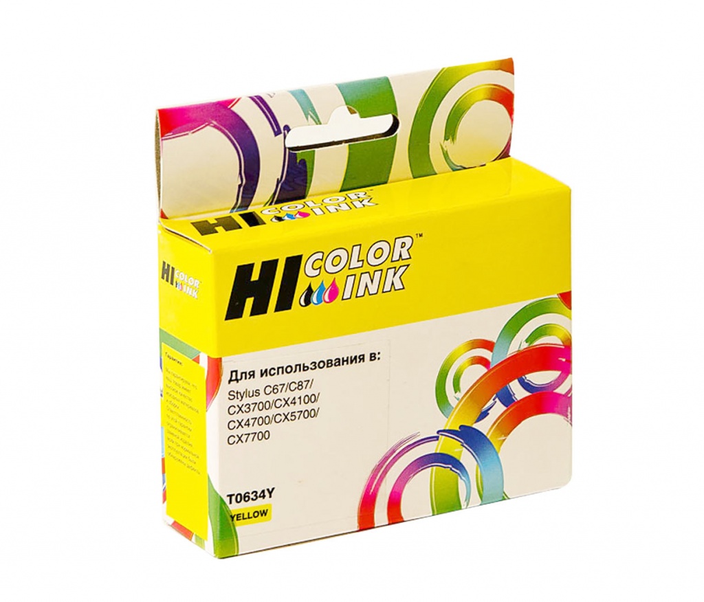 

Картридж Hi-Black (HB-T0634) для Epson Stylus C67/87/CX3700/4100/4700, Y