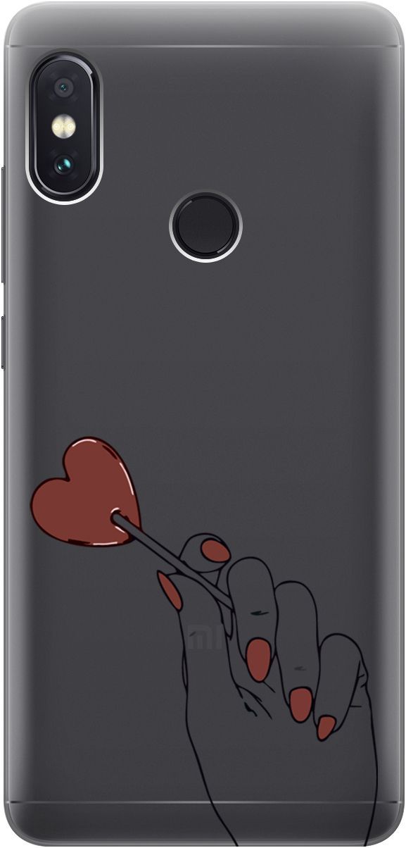 

Чехол на Xiaomi Redmi Note 5 "Heartbreaker" прозрачный, Прозрачный;красный, 1846