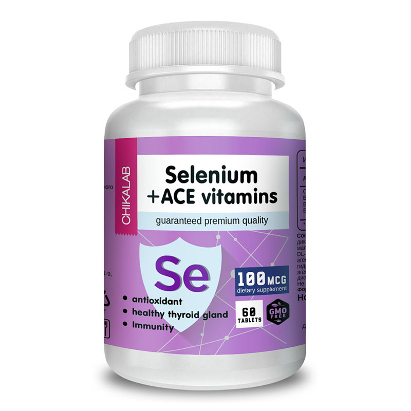 Витаминно-минеральный комплекс Chikalab Selenium + ACE vitamins 60 таблеток