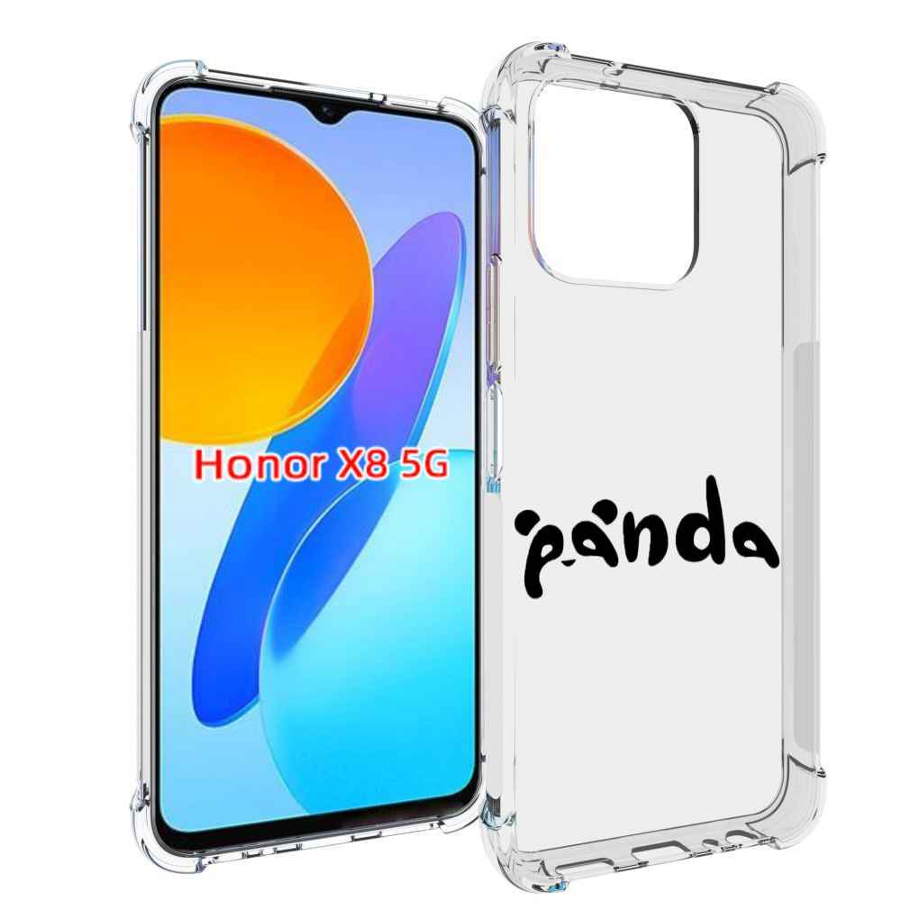 

Чехол MyPads панда надпись для Honor X8 5G, Прозрачный, Tocco