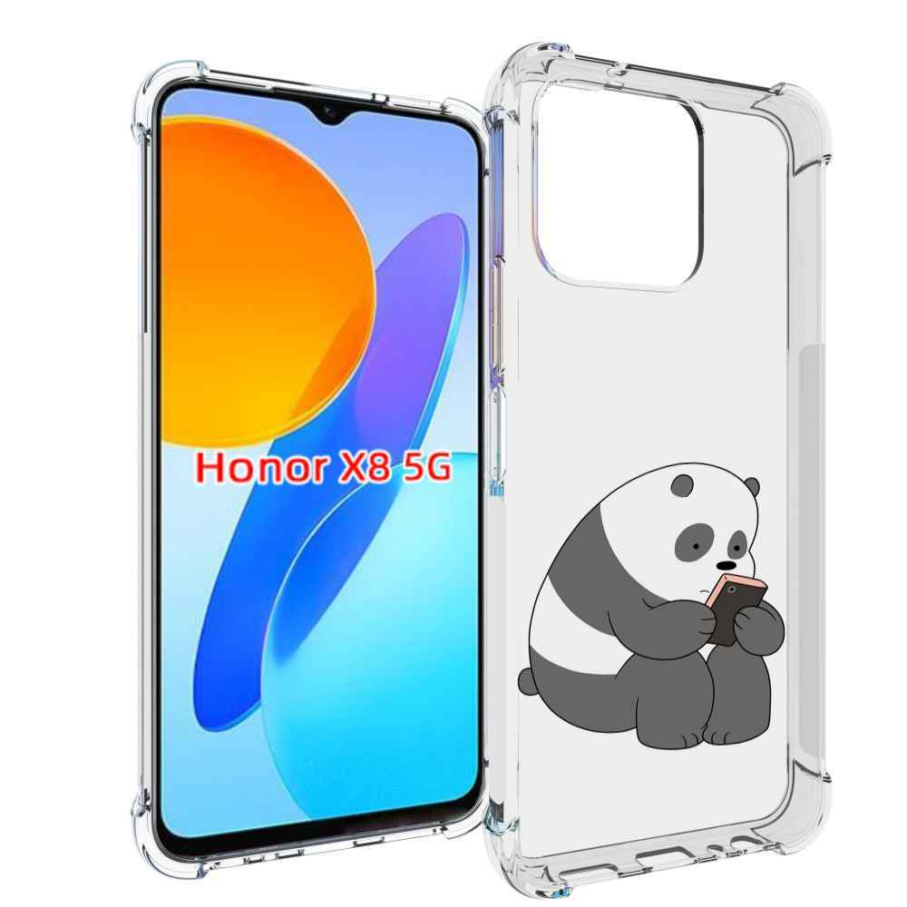 

Чехол MyPads панда-в-телефоне для Honor X8 5G, Прозрачный, Tocco