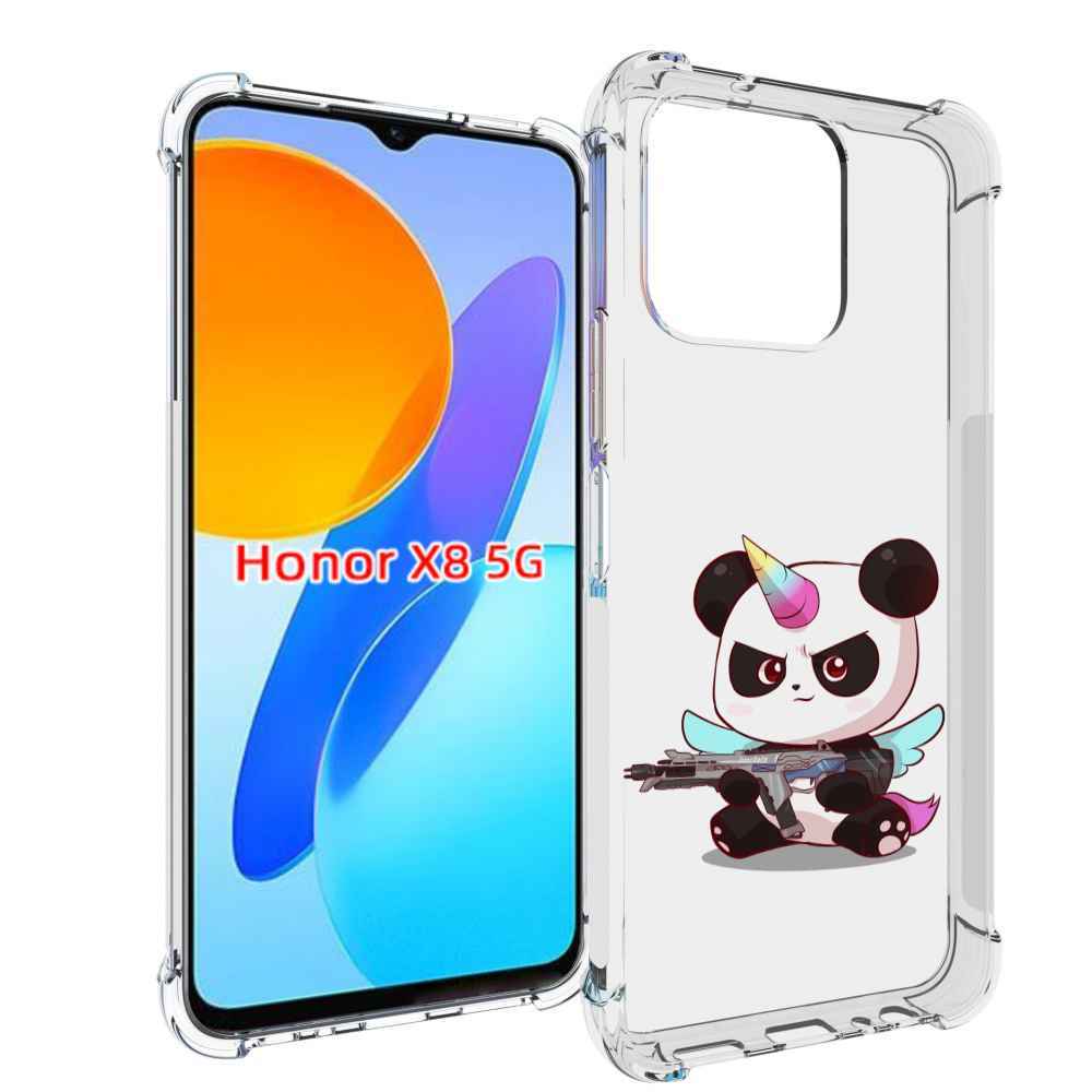 

Чехол MyPads панда-единорог детский для Honor X8 5G, Прозрачный, Tocco