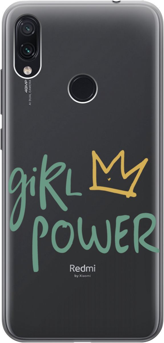 

Чехол на Xiaomi Redmi Note 7 "Girl Power!" прозрачный, Прозрачный;зеленый, 1847