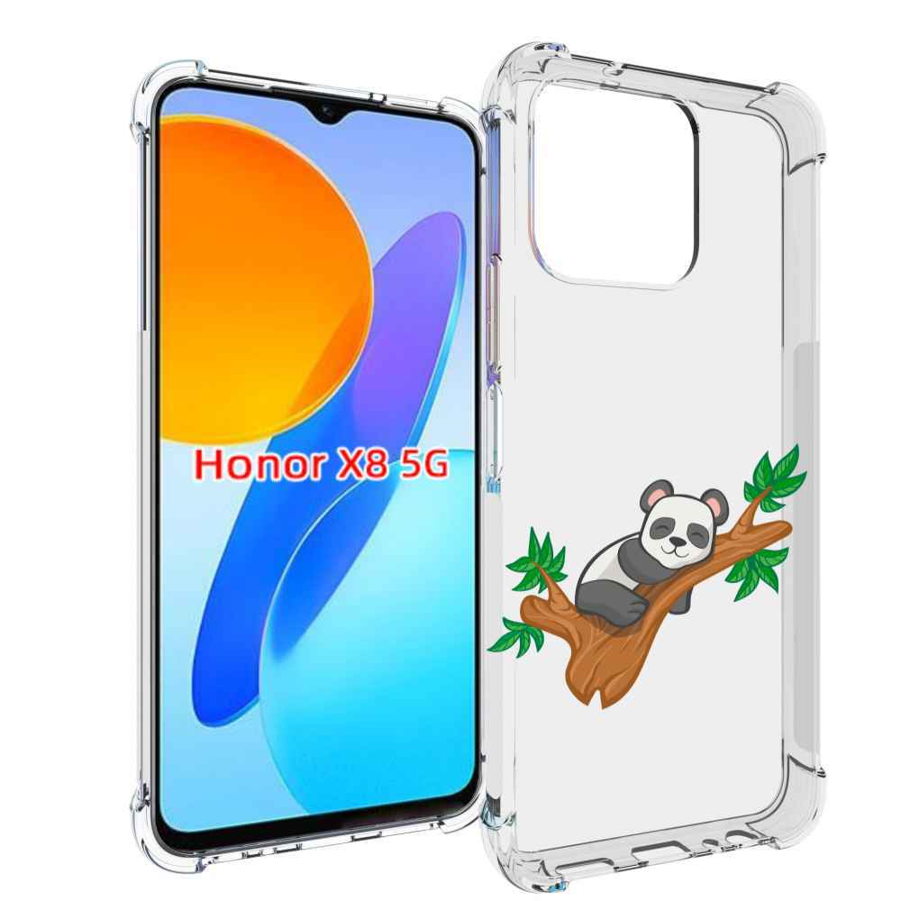 

Чехол MyPads панда-на-деревце для Honor X8 5G, Прозрачный, Tocco