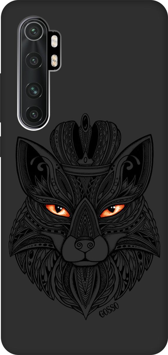 

Чехол на Xiaomi Mi Note 10 Lite "Fox Queen" черный, Черный;белый, 155