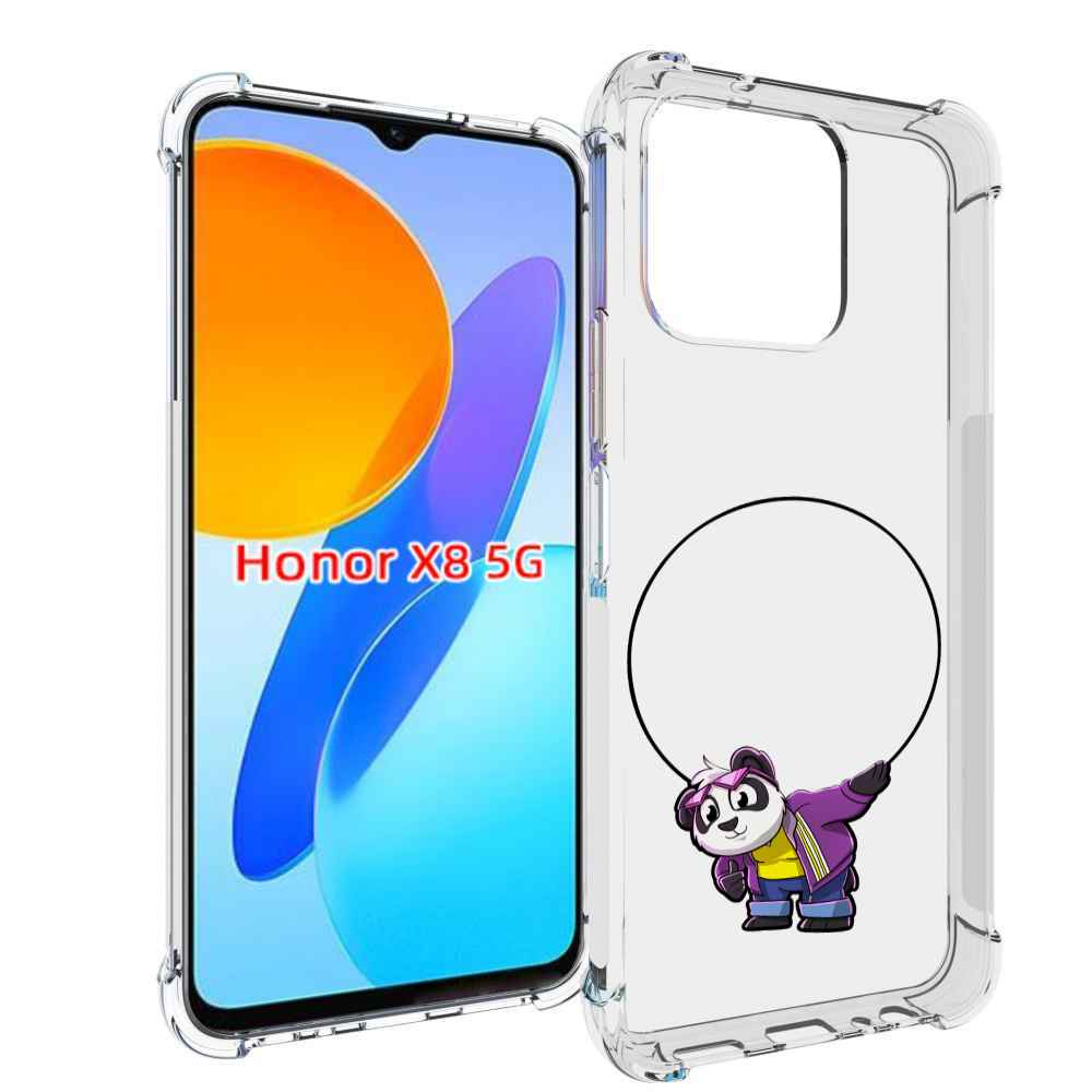 

Чехол MyPads панда-с-обручем для Honor X8 5G, Прозрачный, Tocco