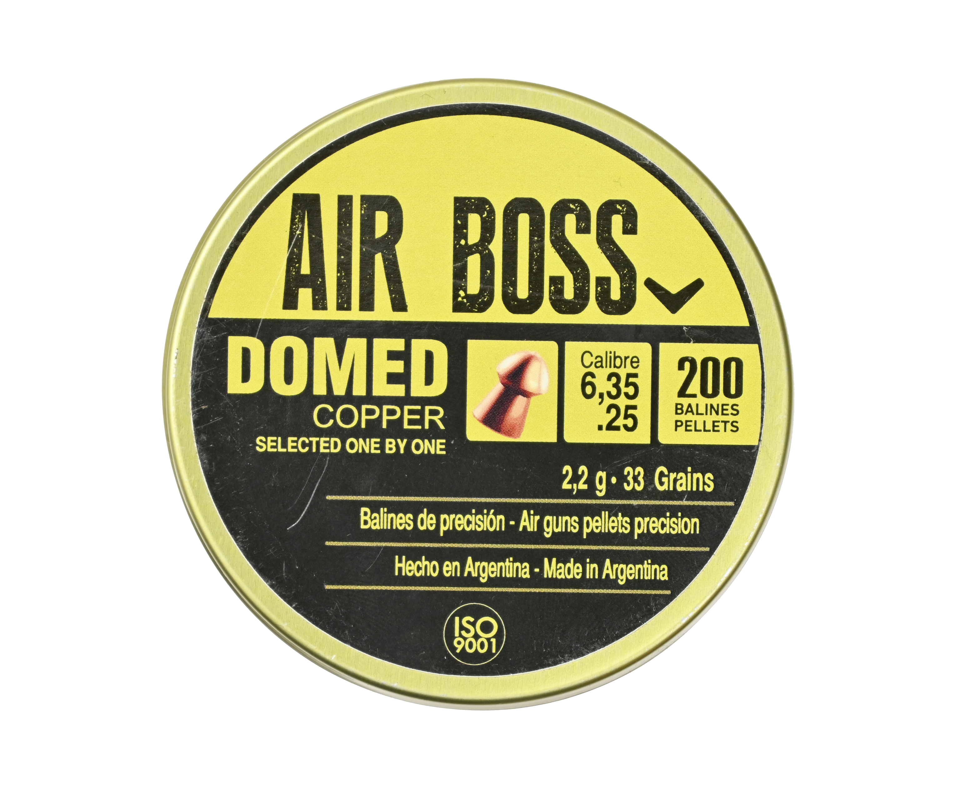 Пули пневматические Apolo Air Boss Domed 6.35 мм 200 шт, 2.2 гр