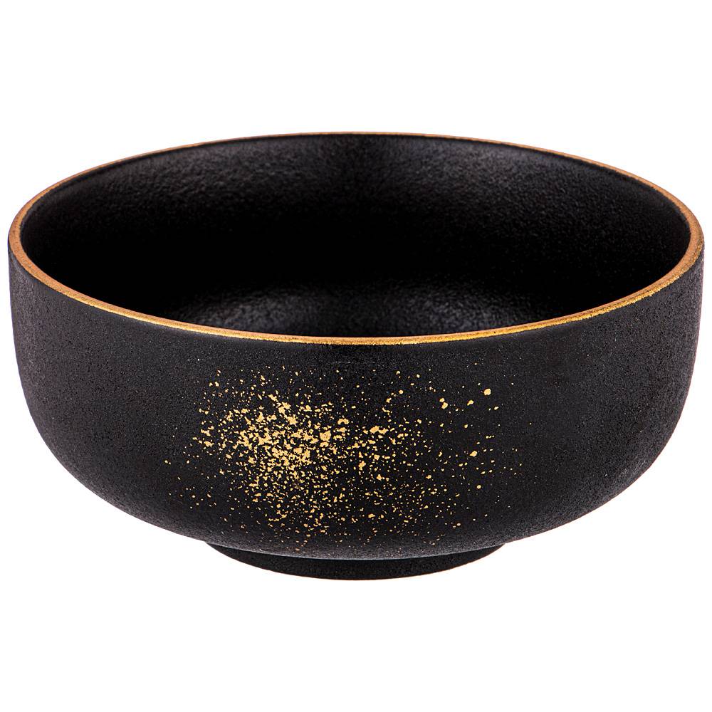 

Набор из 6 штук Салатник Bronco Midnight gold 15х7см, 750мл, фарфор (42-372_6), Черный
