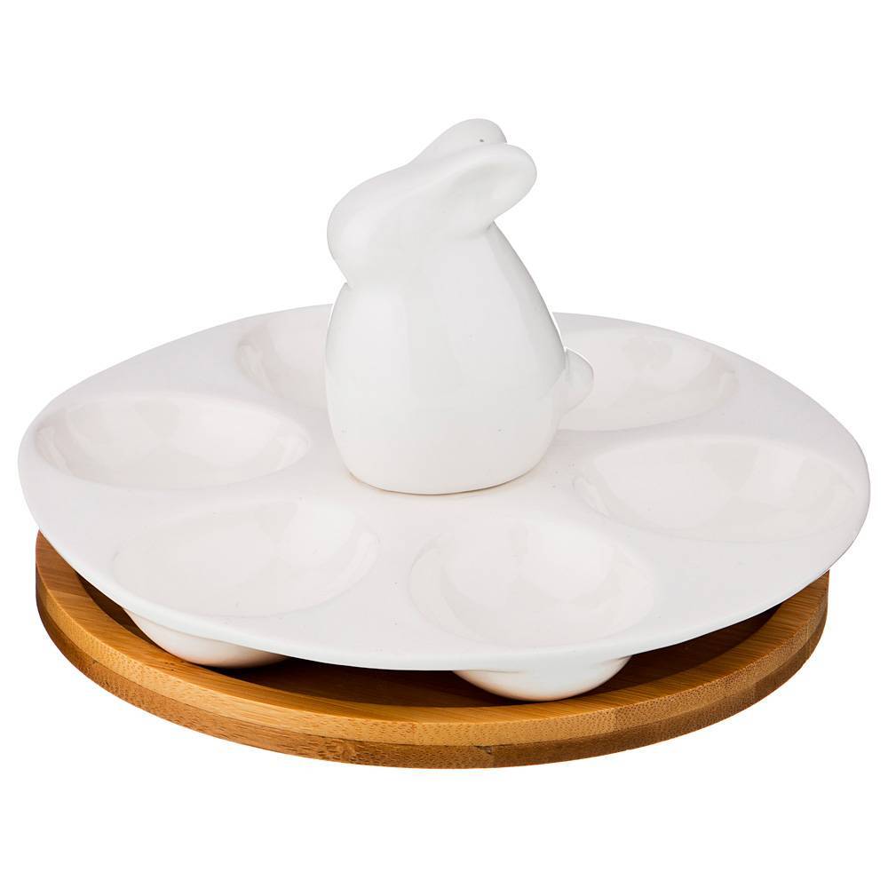 

Набор из 6 штук Тарелка для яиц Lefard Native 16.5х16.5х10см, на подставке (587-122/6), Белый