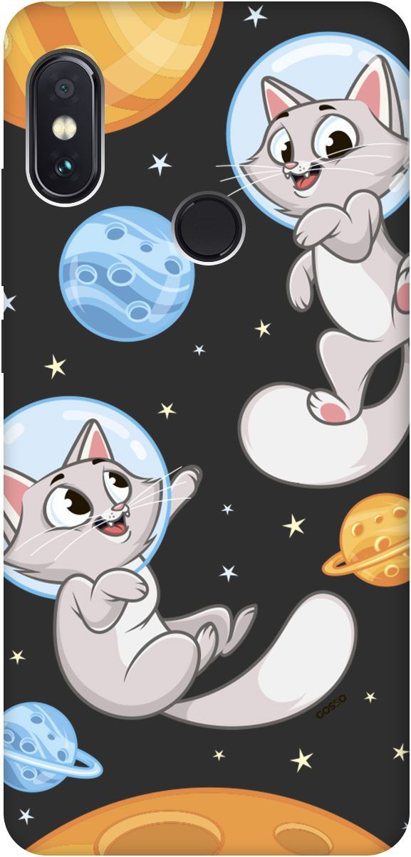 

Чехол на Xiaomi Redmi Note 5 "CosmoCats" черный, Черный;серый, 2637