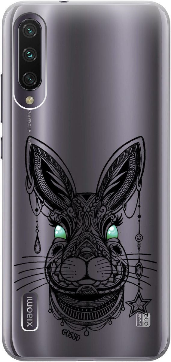 

Чехол на Xiaomi Mi A3 "Grand Rabbit" прозрачный, Прозрачный;зеленый, 703