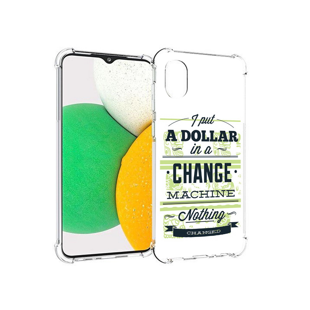 

Чехол MyPads Tocco для Samsung Galaxy A03 Core доллар надпись (PT224480.538.336), Прозрачный, Tocco