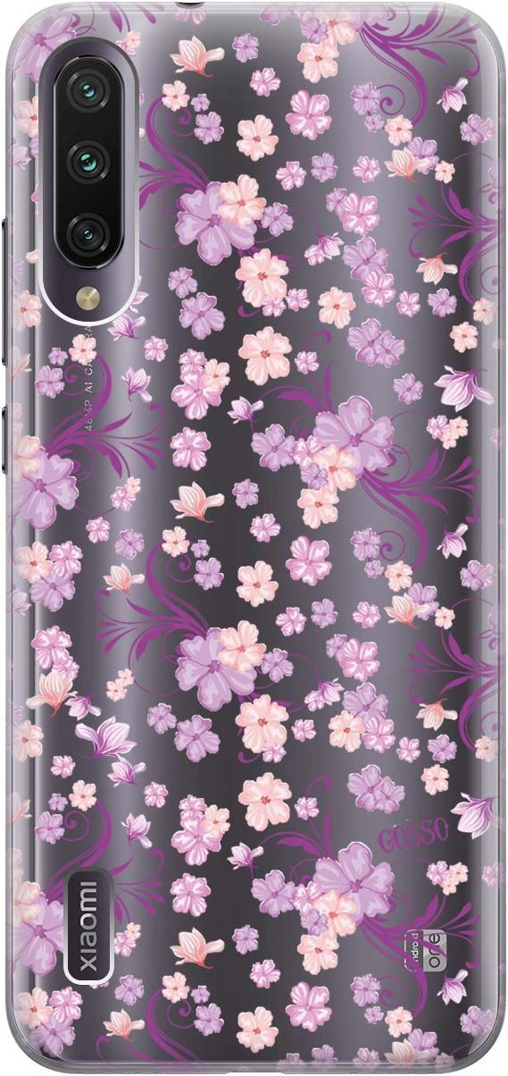 

Чехол на Xiaomi Mi A3 "Lilac Flowers" прозрачный, Прозрачный;фиолетовый, 703