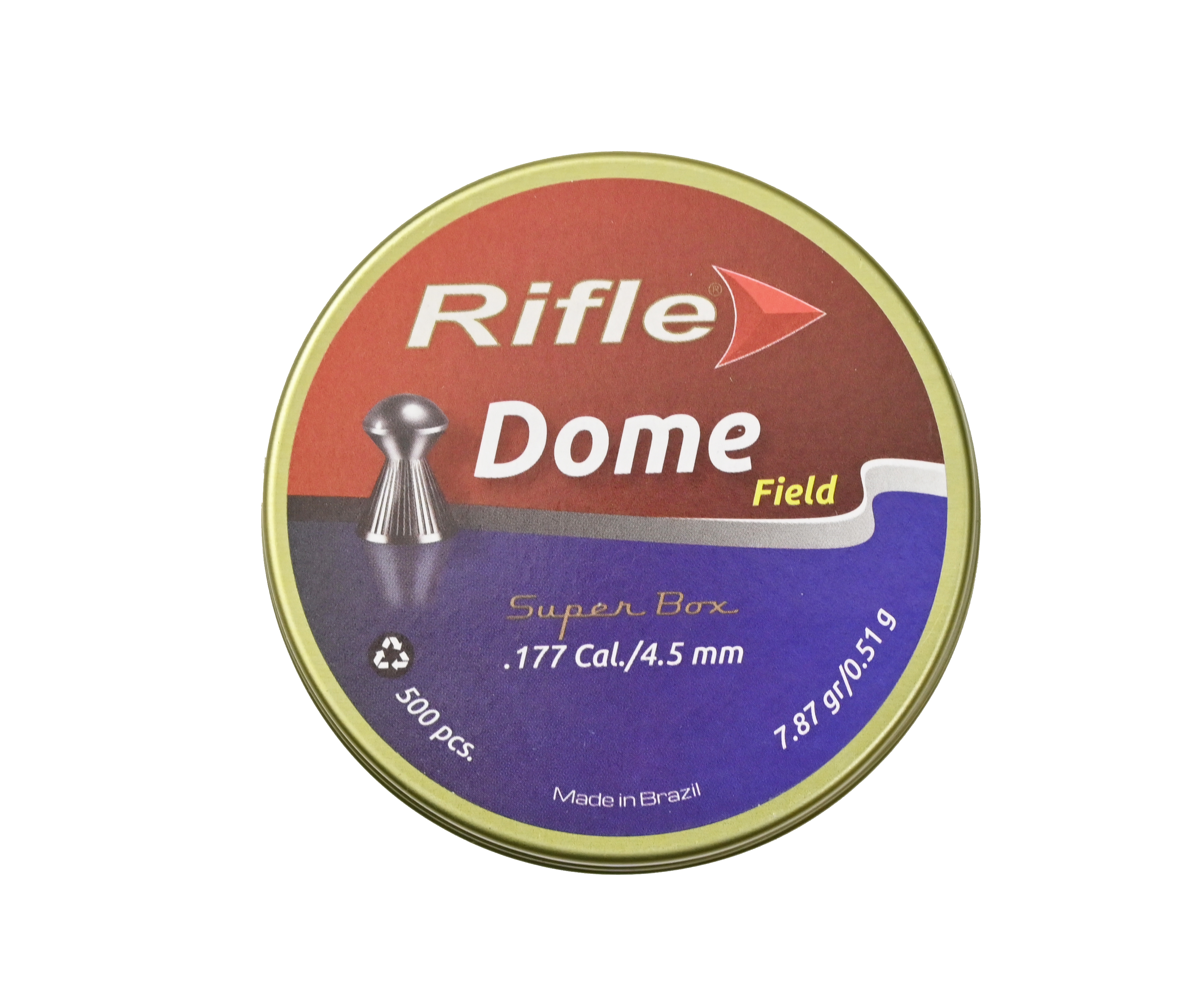 

Пули пневматические Rifle Field Series Dome 4.5 мм 500 шт, 0.51 грамм, Серебристый, Field Series Dome