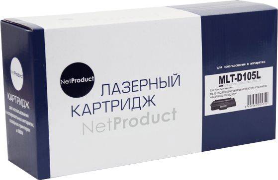 

Картридж NetProduct (N-MLT-D105L) для Samsung ML-1910/1915/2525/2580N/SCX4600, 2,5K