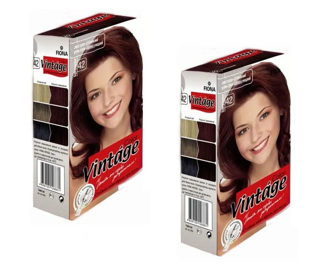

Краска для волос Fiona Vintage Color тон 42 Бургундский 2шт