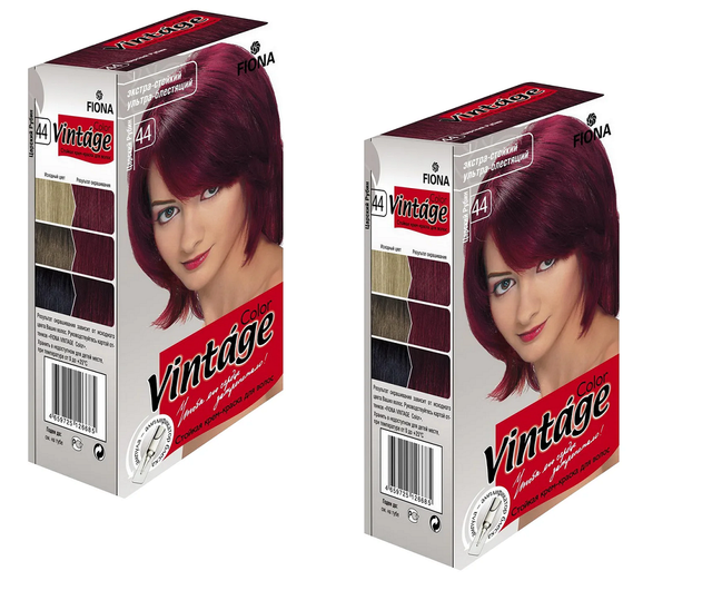 

Краска для волос Fiona Vintage Color тон 44 Царский рубин 2шт